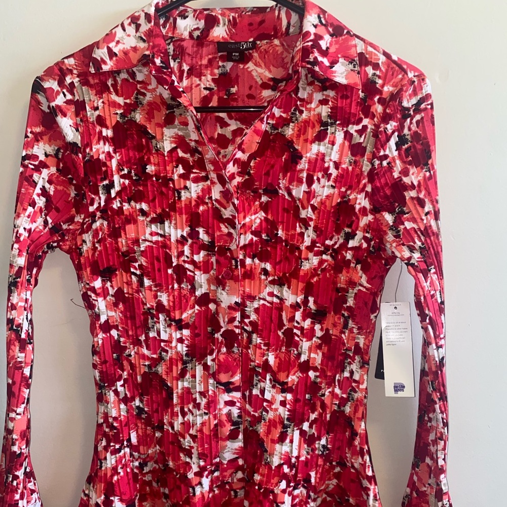East 5th Red and White Floral Button Down Shirt